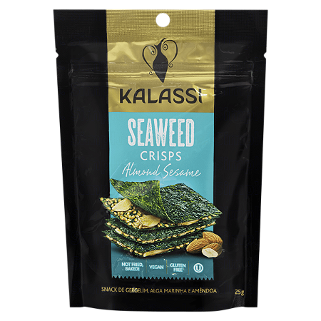 Snack De Gergelim, Alga Marinha e Amêndoa Kalassi Pouch 25g