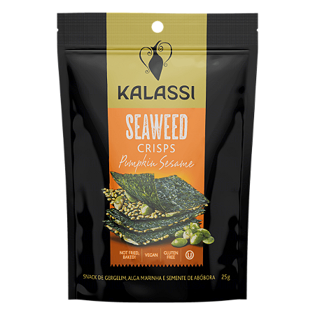 Snack De Gergelim, Alga Marinha e Semente de Abóbora Kalassi Pouch 25g