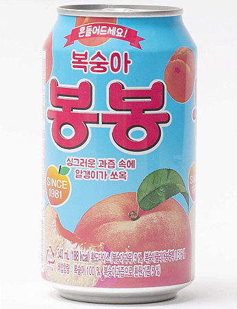 Bebida Haitai Peach Bonbon Suco de Pessego Big Lata 340ml