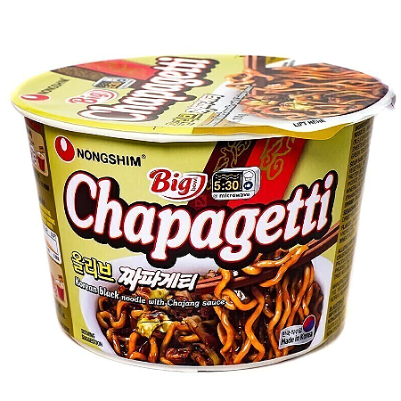 Macarrão Instantâneo Nongshim Chapagetti Big Bowl Molho de Soja Preta 114g