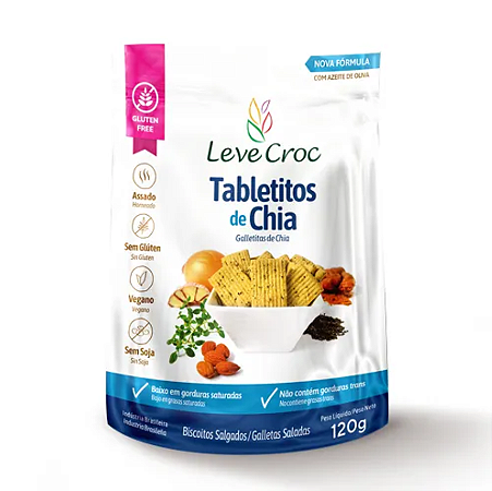 Tabletitos Salgados de Chia Leve Croc 120g