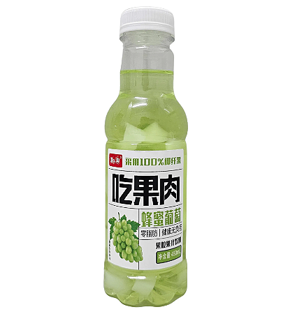 Bebida de Fruta Sabor Uva Verde com Mel e Nata de Coco 450ml – Refrescante e Aromática