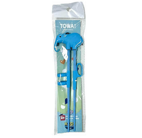 Hashi Infantil com Boneco e Com Suporte de Dedos Elefante Azul