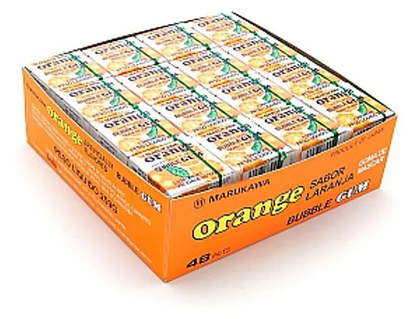 Chiclete Sabor Laranja Marukawa Bubble Gum - Unitario