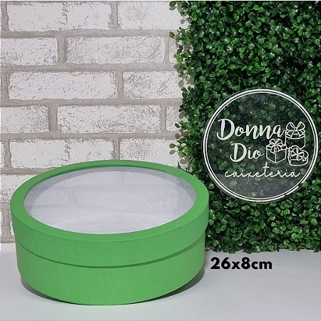 CAIXA VISOR REDONDA 26x8cm CARTONADA