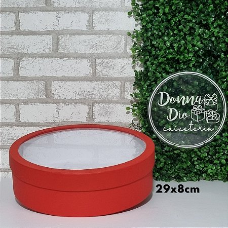 CAIXA VISOR REDONDA 29x8cm CARTONADA