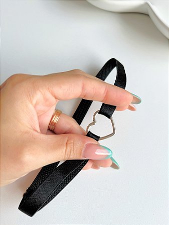 Choker de Pescoço Preto Coração