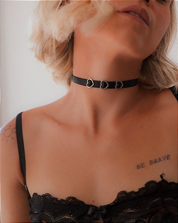 Choker de Pescoço Três Corações