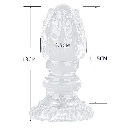 Plug Anal em Silicone / Com textura - 13,0x4,5cm
