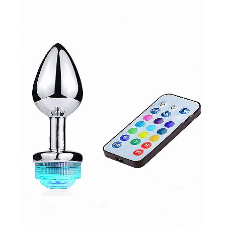 Plug Anal com led de 13 cores com controle