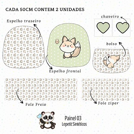 Sintético Dollaro - PAINEL 03 RAPOSA (MODELAGEM BAG)