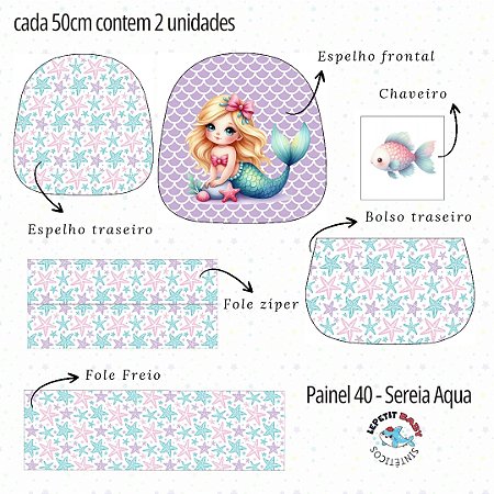 Sintético Dollaro - PAINEL 40 - SEREIA AQUA (BAG)