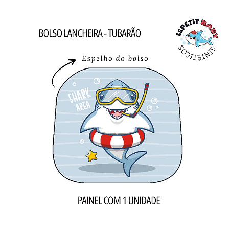 Sintético Dollaro - BOLSO LANCHEIRA - TUBARÃO (VOLTA AULAS 2025)