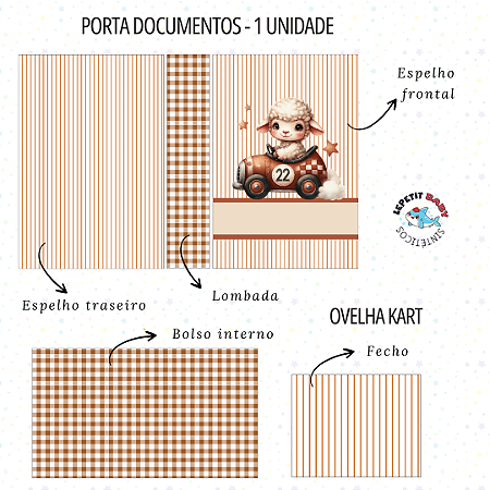 Sintético Dollaro - PAINEL PORTA DOCUMENTOS - OVELHA KART