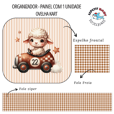 Sintético Dollaro - PAINEL ORGANIZADOR - OVELHA KART