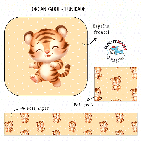 Sintético Dollaro - PAINEL ORGANIZADOR - TIGRINHO CUTE