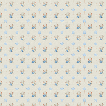 Sintetico Dollaro - ELEFANTINHO CUTE ( FUNDO CINZA)