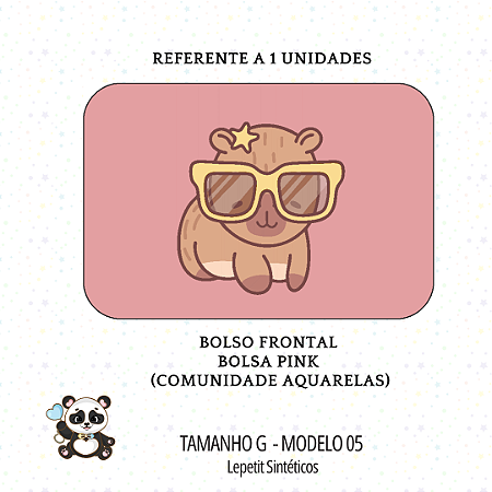 Sintético Dollaro - PAINEL BOLSA  PINK (BOLSO FRONTAL) - CAPIVARA G-05