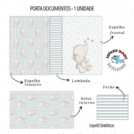 Sintético Dollaro - PAINEL PORTA DOCUMENTOS - ELLIO ELEFANTE