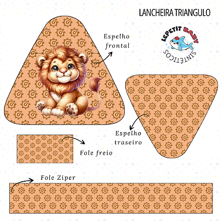 Sintético Dollaro - PAINEL LANCHEIRA TRIANGULO - LEÃO