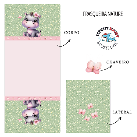 Sintético Dollaro - PAINEL FRASQUEIRA NATURE - HIPOPÓ MENINA