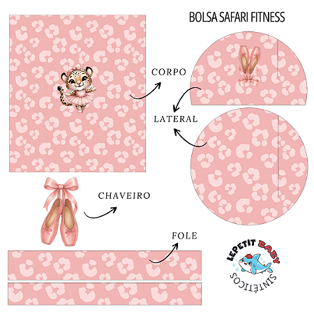 Sintético Dollaro - PAINEL BOLSA ESPORTE - ONÇA BALLET