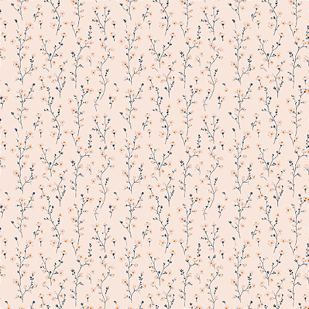 Sintetico Dollaro - FLORAL SAFARI NALA (FUNDO ROSE)