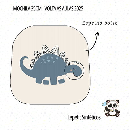 Sintético Dollaro - BOLSO MOCHILA 35CM - ASTRODINO (VOLTA AULAS 2025)