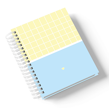 Agenda Candy Amarelo e Azul (Personaliza com o nome)