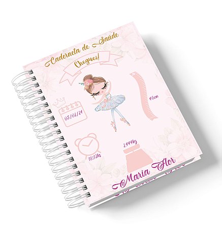 Caderneta de Saúde Bailarina (Personalize com o nome)