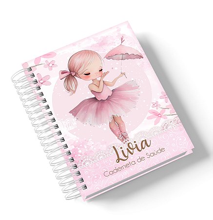Caderneta de Saúde Bailarina Rosa (Personalize com o nome)