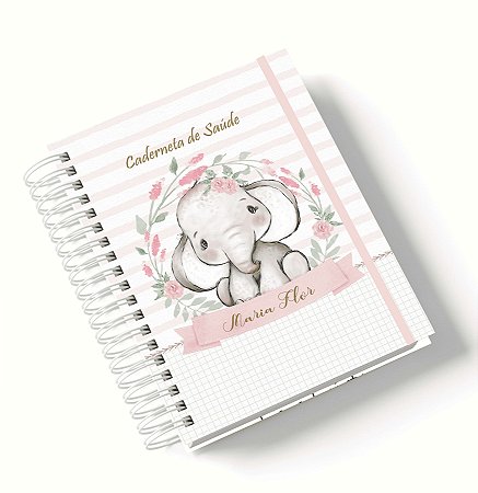 Caderneta de Saúde Elefantinha (Personalize com o nome)