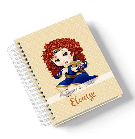 Caderneta de Saúde Princesa Merida (Personalize com o nome)