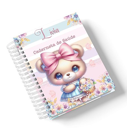 Caderneta de Saúde Ursinha (Personalize com o nome)