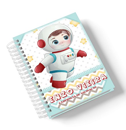 Caderneta de Saúde Astronauta (Personalize com o nome)