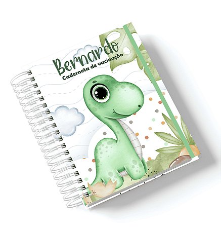 Caderneta de Saúde Dino (Personalize com o nome)