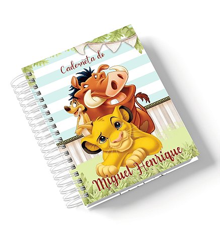 Caderneta de Saúde Rei Leão (Personalize com nome)