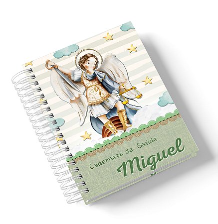 Caderneta de Saúde São Miguel Arcanjo (Personalize com nome)
