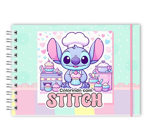 Livro de Colorir Colorindo com Stitch (Personalize com o nome)