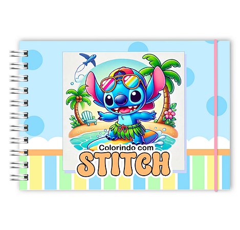 Livro de Colorir Colorindo com Stitch (Personalize com o nome)
