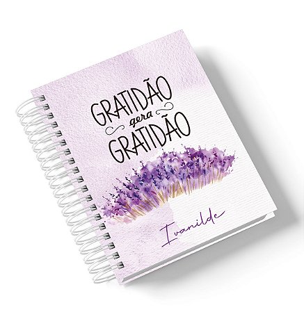 Caderno Gratidão Gera Gratidão 98 folhas A5 (  personalize com o nome)