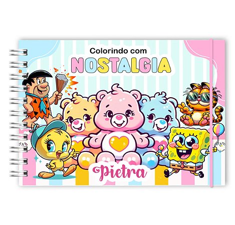 Livro de Colorir Colorindo com Nostalgia ( Personaliza com o nome)