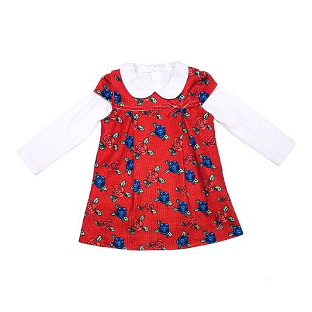 Vestido Infantil Menina Rosas Mily