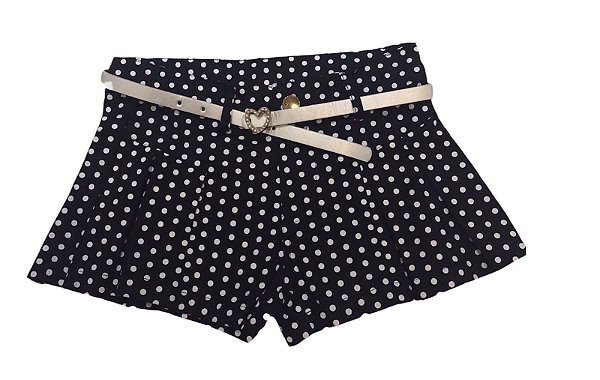 Shorts Infantil Menina Poá Mily