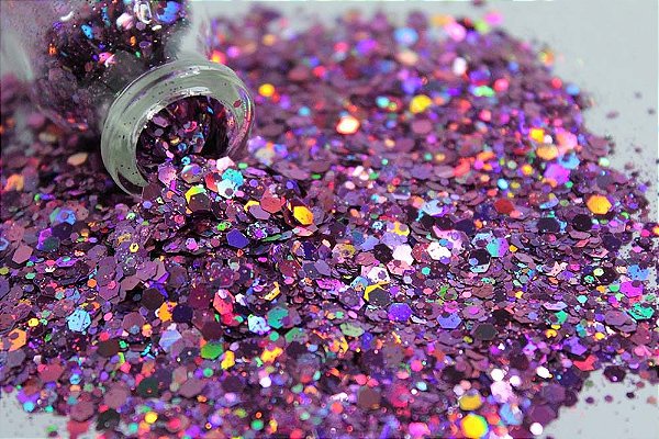 Glitter Hexágono Holográfico Iogurte - 7g