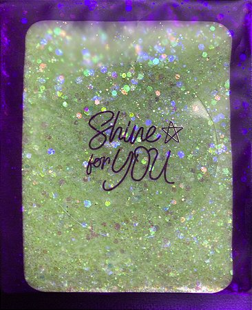 Glitter Mini Hexágono Holográfico Camaleão Verde Água - 7g