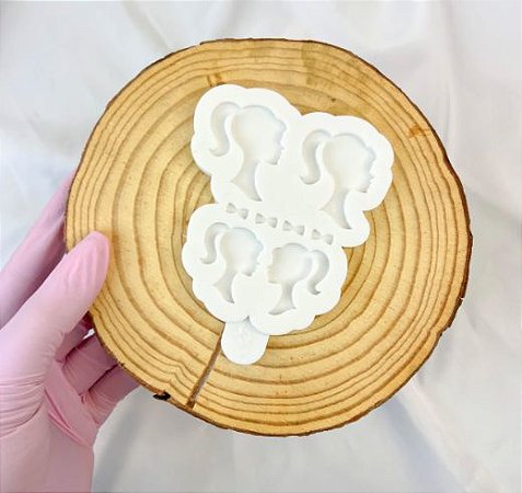 Molde Barbie 4 Cavidades Charme / Brinco 3,5cm E 3cm