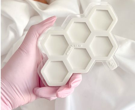 Molde Chaveiro Hexágono 6 Cavidades 3,5cm x 3cm