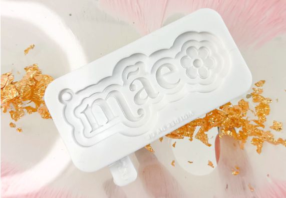 Molde Chaveiro Mãe com Flor 7,3cm x 3cm