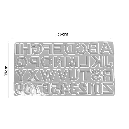 Molde de Silicone - Alfabeto Grande Invertido
